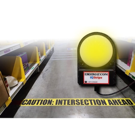 Ergomat End of aisle collision sensor. To detect pedestrians pushing carts at blind intersections IQSTRIPE-LIGHT